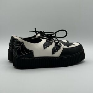 Creepers StrangeCvlt- Krypt Spider Web White/Black Size 7